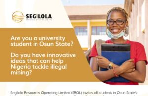 Segilola Resources invites Osun students to apply for anti- illegal mining contest