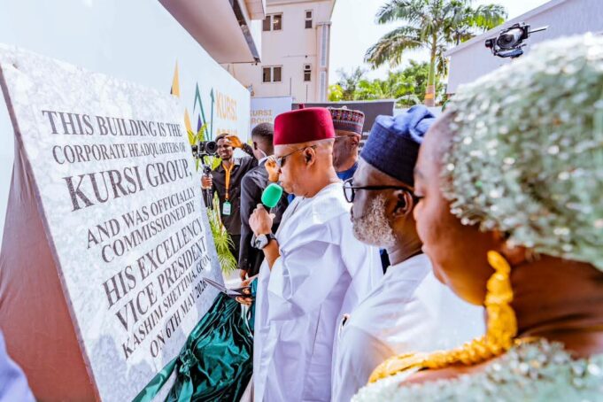 VP Shettima commissions Kursi Group Headquarters in Abuja, says Nigeria’s mining sector atracted $2.6bn in 30 months