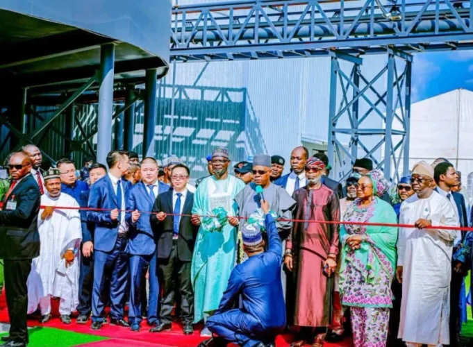 Tinubu inaugurates Diamond New Energy’s 6,000 metric tons/day lithium processing plant in Nasarawa