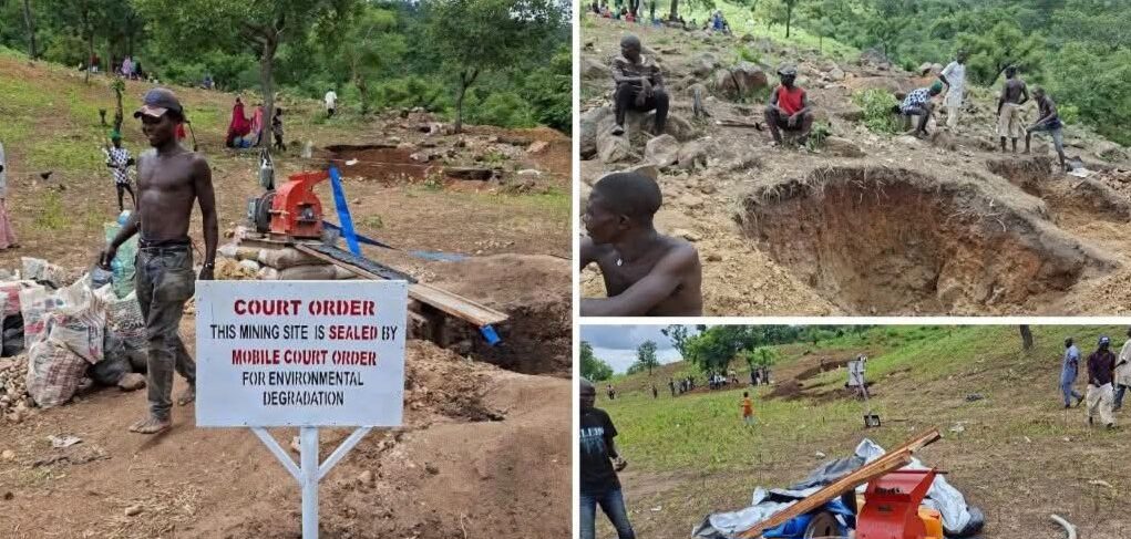 Mobile court seals illegal gold and diamond mining site in Taraba